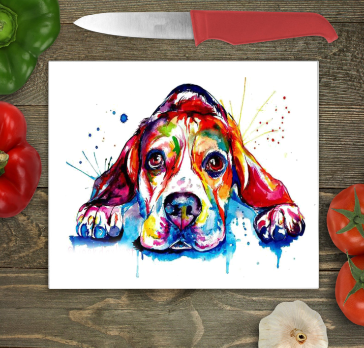 Beagle Glass Chopping Board, Beagle Glass Chopping Board